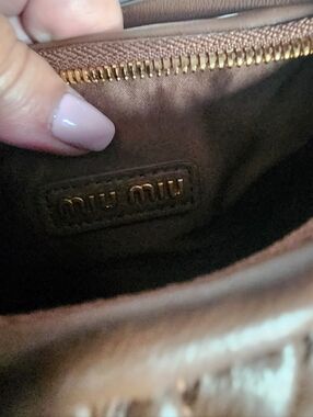 NEW IN BOX Brown Faux Leather Purse with Gold Hardware And Extra Crossbody STRAP